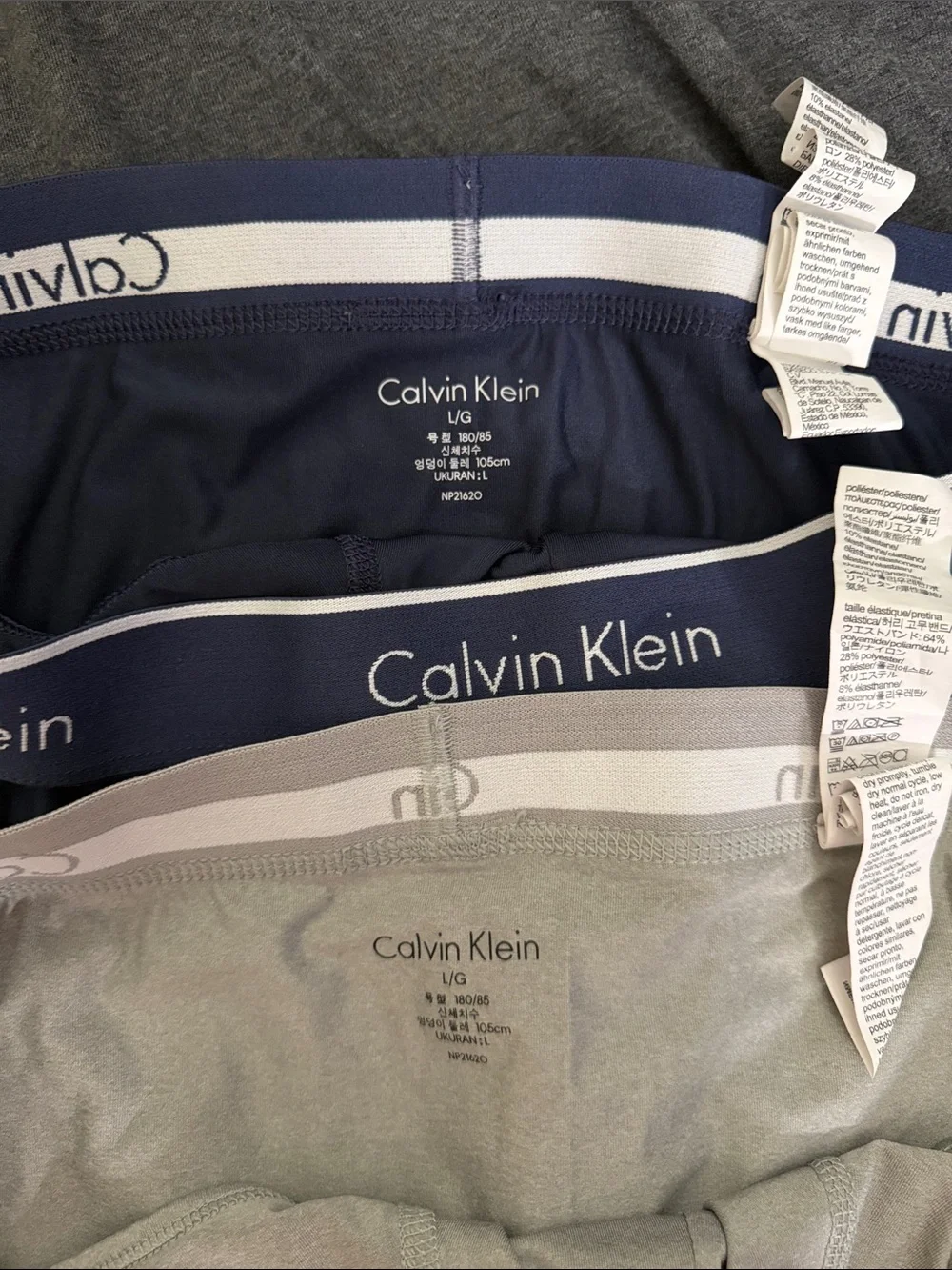Calvin Klein Navy & Light Gray Men’s Briefs - 2 Pack